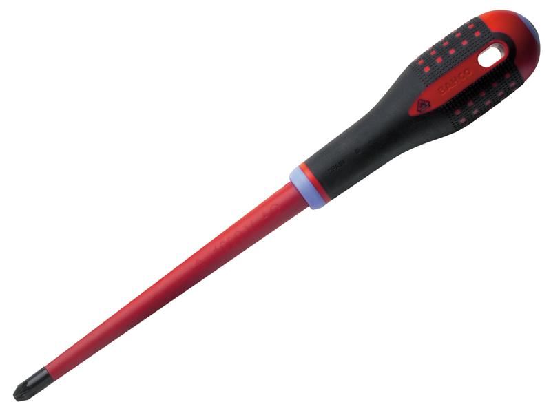 Bahco ERGO™ Slim VDE Insulated Pozidriv Screwdriver PZ2 x 80mm Bahco - Dynamic Drive