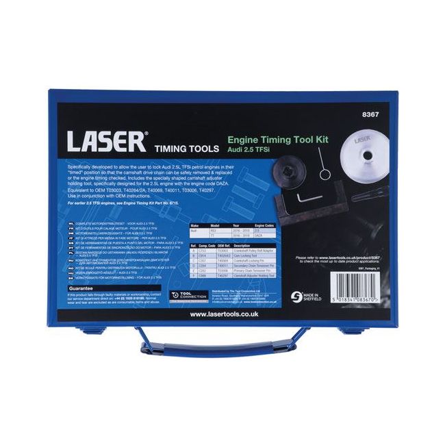 Laser Engine Timing Tool Kit - for Audi 2.5 TFSi 8367 Laser - Dynamic Drive