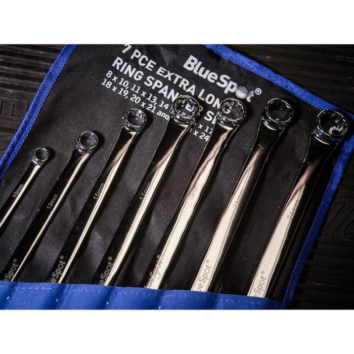 Bluespot Tools Extra Long Ring Spanner Set, 7 Piece BlueSpot Tools - Dynamic Drive