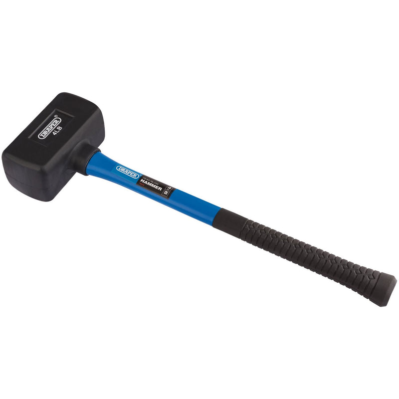 Draper Rubber Dead Blow Hammer with Fibreglass Shaft, 1.8kg/64oz 74319 Draper - Dynamic Drive