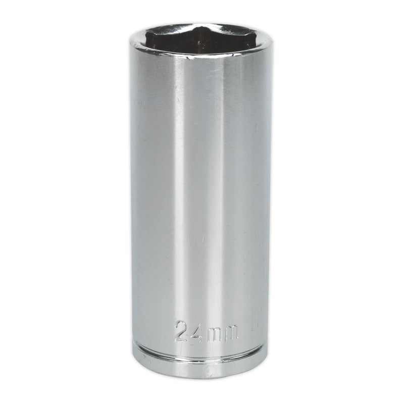 Sealey WallDrive Socket 24mm Deep 1/2"Sq Drive S0679 Siegen by Sealey - Dynamic Drive