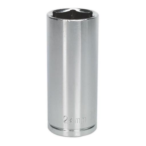 Sealey WallDrive Socket 24mm Deep 1/2"Sq Drive S0679 Siegen by Sealey - Dynamic Drive