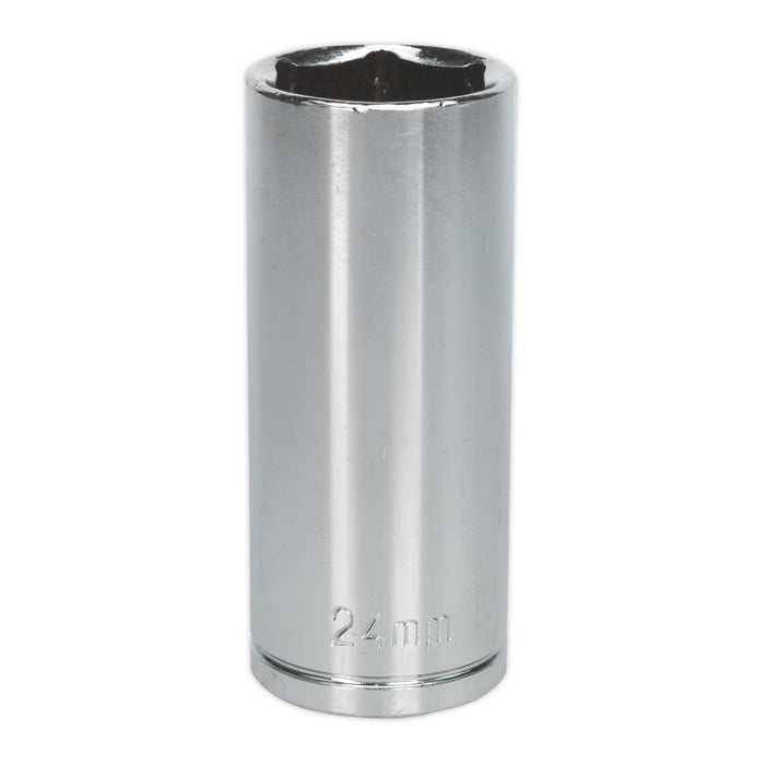 Sealey WallDrive Socket 24mm Deep 1/2"Sq Drive S0679 Siegen by Sealey - Dynamic Drive