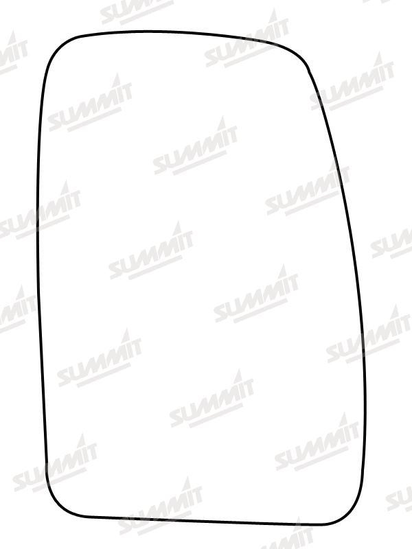 Summit Stick-On Commercial Mirror Glass fits Renault Master 98 on RHS Summit - Dynamic Drive