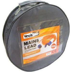 Vechline Mains Extension Lead 25M/Zipped Carry Bag QQ016162A Vechline - Dynamic Drive