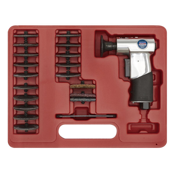 Sealey Air Mini Sander Kit 50mm 35pc SA720 Sealey - Dynamic Drive