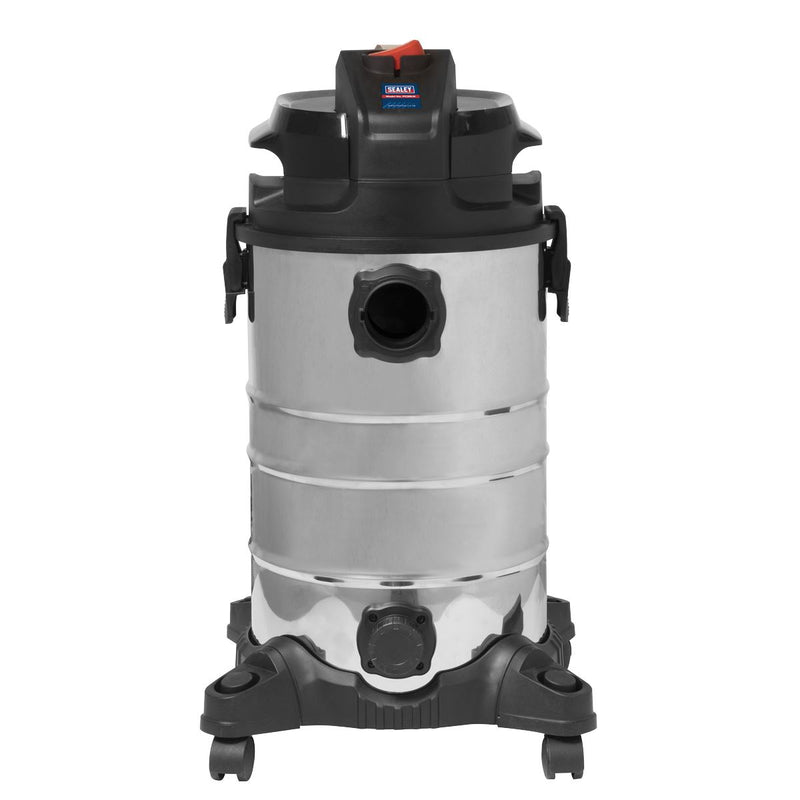 Sealey Vacuum Cleaner (Low Noise) Wet & Dry 30L 1000W/230V PC30LN Sealey - Dynamic Drive