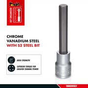 Teng Tools 1/2" Extra Long Hex Bit Socket Metric 8mm Teng Tools - Dynamic Drive