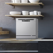 Baridi Tabletop Dishwasher 8 Place Settings 8L Capacity - Silver DH87 Baridi - Dynamic Drive