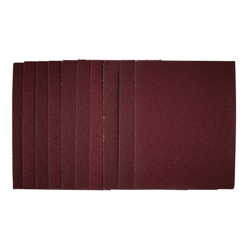 Draper 1/4 Sanding Sheets, 115 x 150mm, 80 Grit (Pack of 10) 54717 Draper - Dynamic Drive