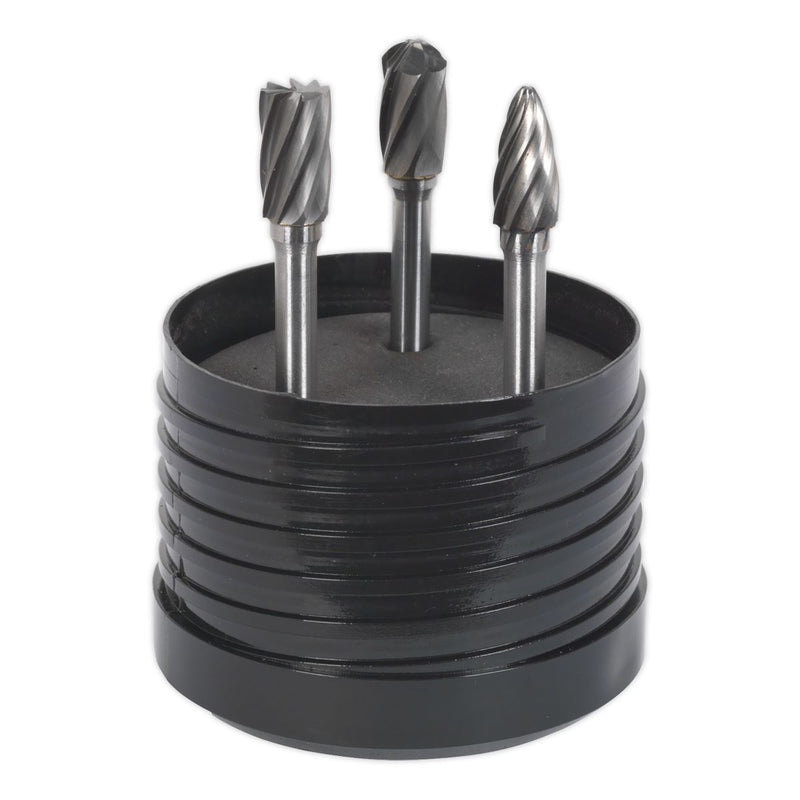 Sealey Tungsten Carbide Rotary Burr Set 3pc Ripper/Coarse SDBCK3 Sealey - Dynamic Drive