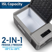 Dellonda Portable Fridge Freezer/Cool Box with LED Display 15L DL12 Dellonda - Dynamic Drive