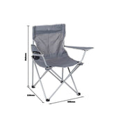 Bo-Camp Folding Chair Compact Steel Grey Bo-Camp - Dynamic Drive