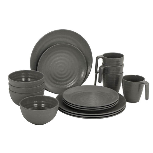 Bo-Camp Tableware Stone 16 Pieces Grey Bo-Camp - Dynamic Drive