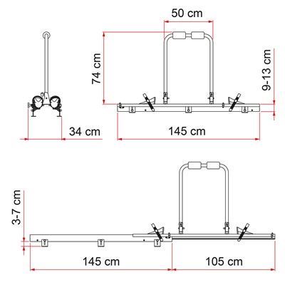 Fiamma Carry Bike Garage Slide Pro 2 Cycle Carrier Fiamma  - Dynamic Drive