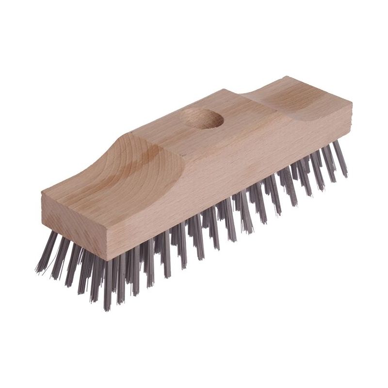 Lessmann Raised Wooden Stock Broom Head 6 Row Steel Wire 220 x 60mm Lessmann - Dynamic Drive