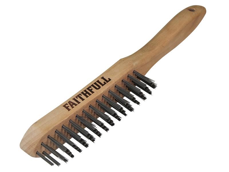 Faithfull 680/4 Heavy-Duty Scratch Brush - 4 Row Faithfull - Dynamic Drive