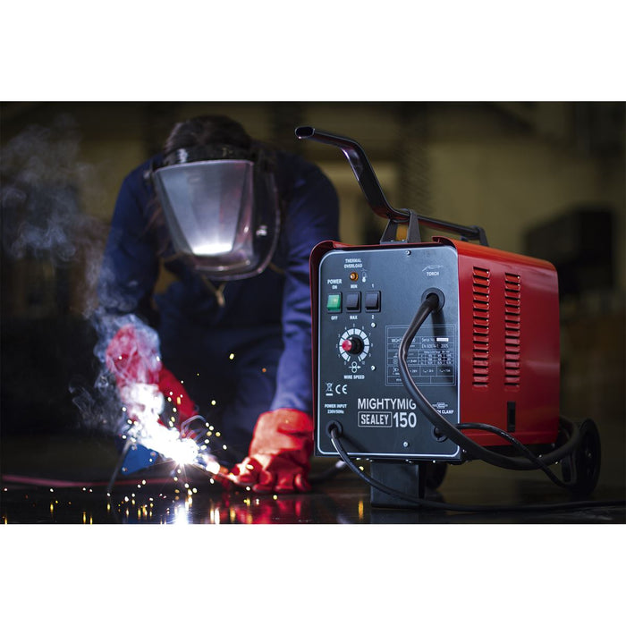 Sealey Professional Gas/No-Gas MIG Welder 150Amp 230V MIGHTYMIG150 Sealey  - Dynamic Drive