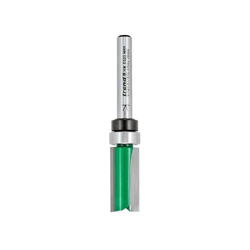 Trend C121 x 1/4 TCT Bearing Guided Template Profile Cutter 12.7 x 25.4mm Trend - Dynamic Drive