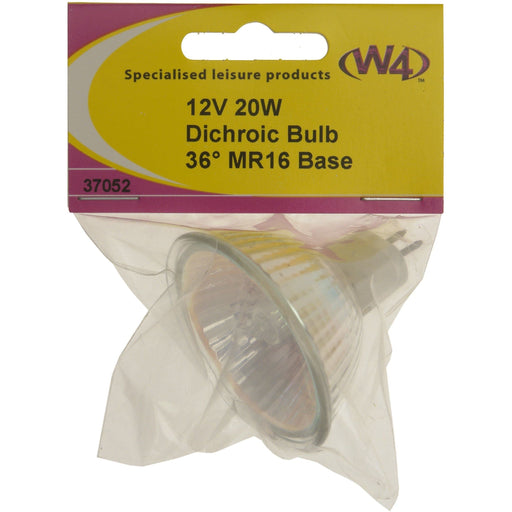 MDS1203 W4 12v 20w 30 MR16 dichroic bulb 37052 W4 - Dynamic Drive