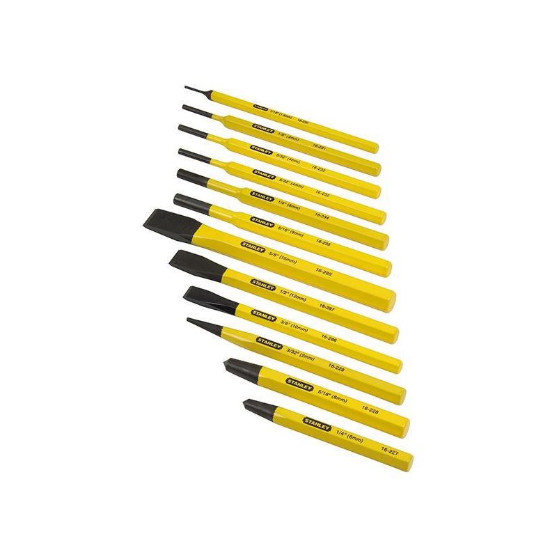 Stanley® Hand Tools Punch & Chisel Set, 12 Piece STANLEY® Hand Tools - Dynamic Drive