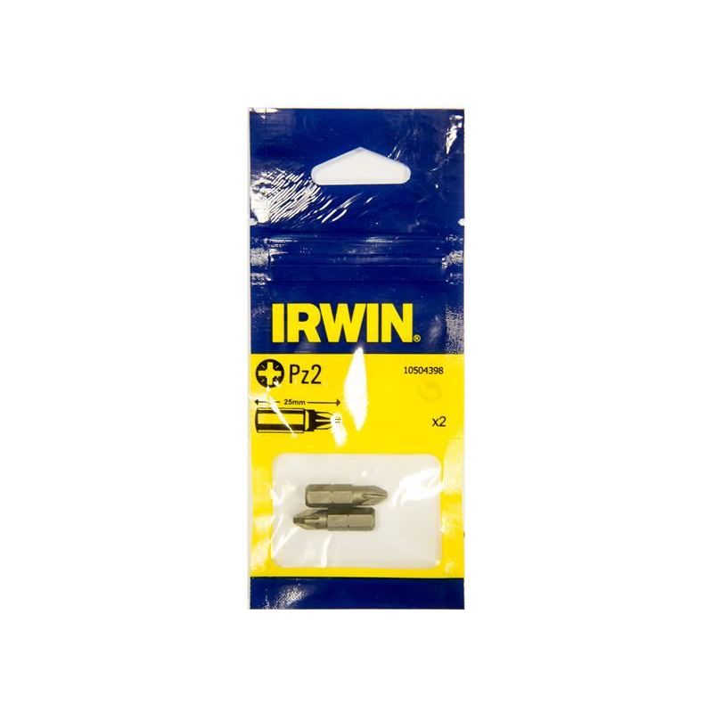 Irwin® Pozidriv Insert Bits PZ2 25mm (Pack 2) IRWIN® - Dynamic Drive