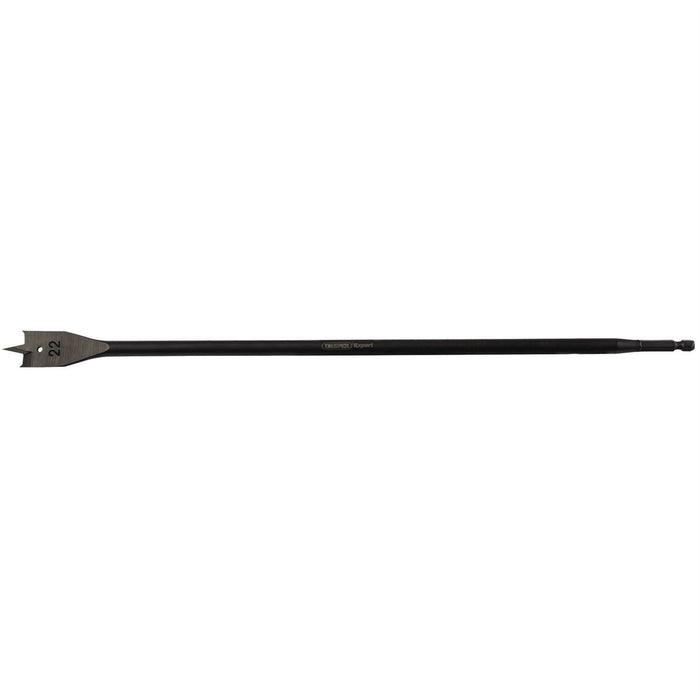 Draper Extra Long Flat Wood Bit, 405mm, 22mm 67674 Draper - Dynamic Drive