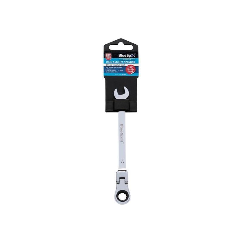 Bluespot Tools 180° Flexible Head Ratchet Spanner 10mm BlueSpot Tools - Dynamic Drive