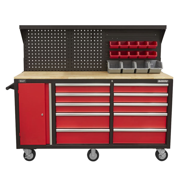 Sealey Mobile Workstation 10 Drawer with Backboard AP6310 Sealey - Dynamic Drive