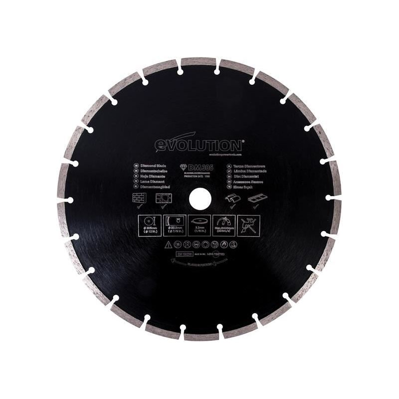 Evolution RAGE® Diamond Blade, Segmented Rim 305 x 22.2mm Evolution - Dynamic Drive