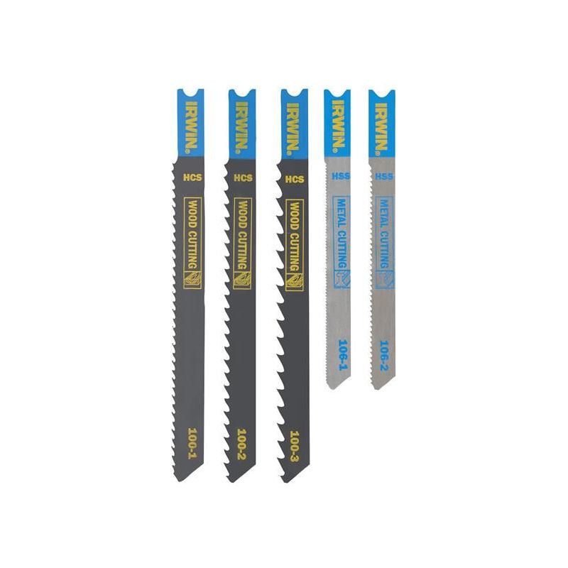 Irwin® HCS/HSS U-Shank Jigsaw Blade Set, 5 Piece IRWIN® - Dynamic Drive