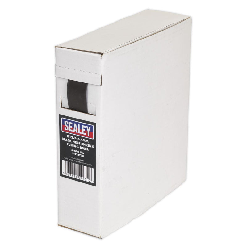 Sealey Heat Shrink Tubing Black12.7-6.4mm 8m HST12708 Sealey - Dynamic Drive