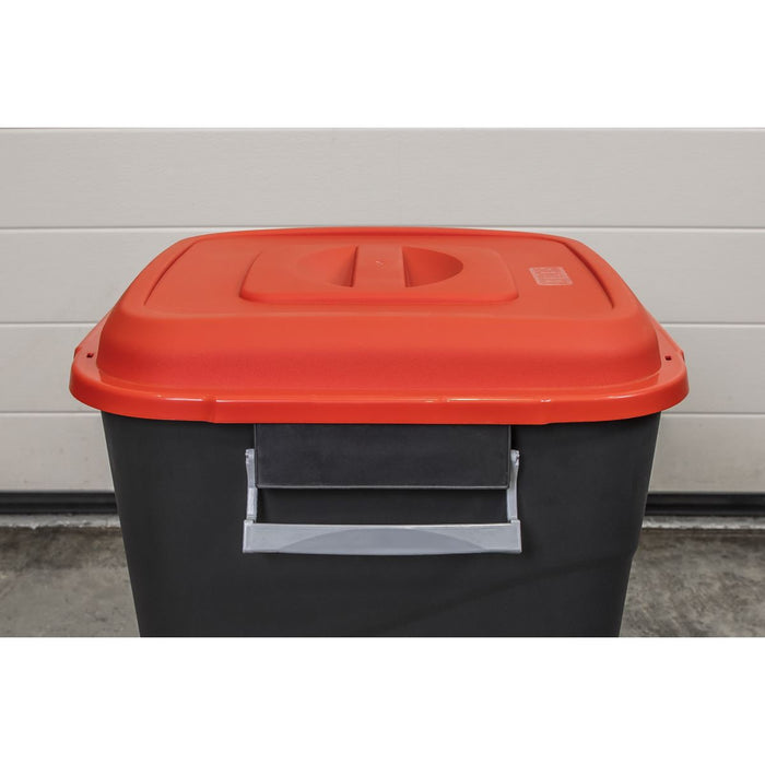 Sealey Refuse/Storage Bin 50L Red BM50R Sealey - Dynamic Drive