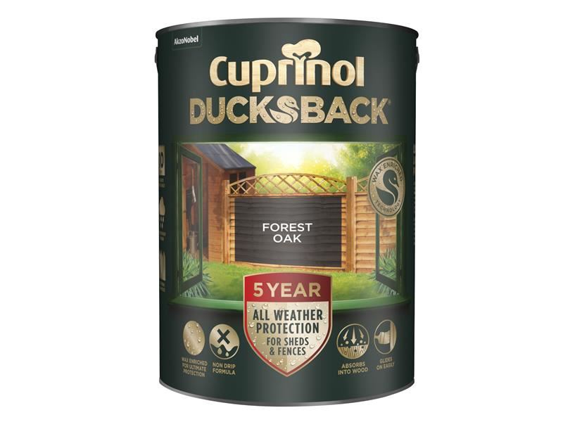 Cuprinol Ducksback 5 Year Waterproof for Sheds & Fences Forest Oak 5 litre Cuprinol - Dynamic Drive