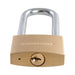 Silverline Brass Padlock Long Shackle 50mm Silverline - Dynamic Drive