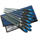 Draper Soft Grip Engineer's File and Rasp Set, 200mm, Blue (8 Piece) 44961 Draper - Dynamic Drive