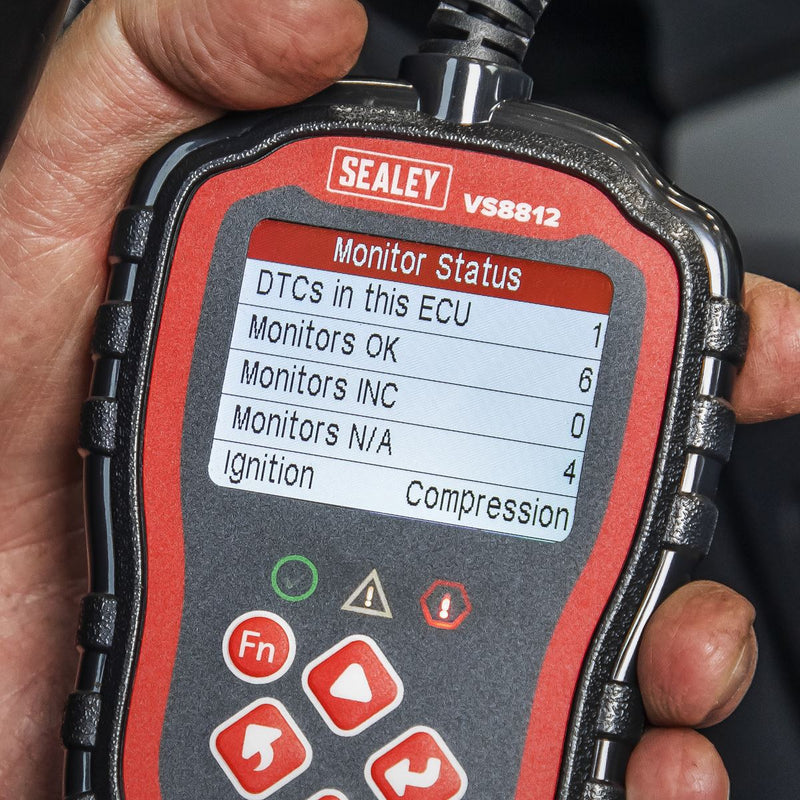 Sealey EOBD OBDII Code Reader Live Data Colour Screen MIL Light Reset Sealey  - Dynamic Drive