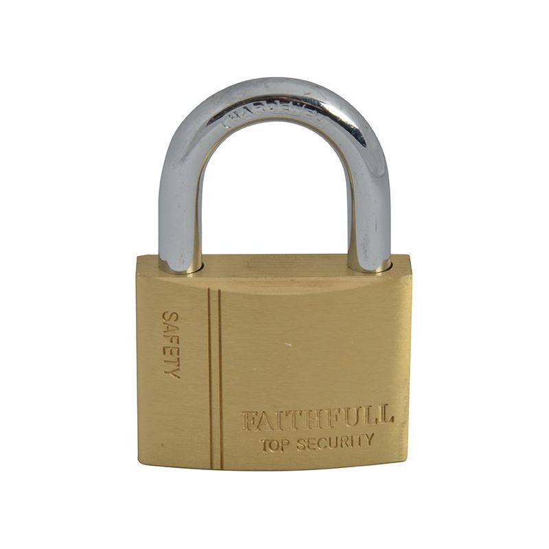 Faithfull Brass Padlock 50mm 3 Keys Faithfull - Dynamic Drive