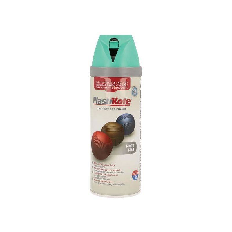 Plastikote Twist & Spray Matt Classic Teal 400ml PlastiKote - Dynamic Drive