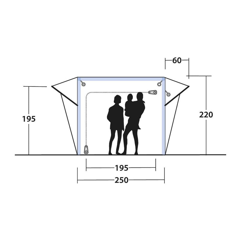 Outwell Crossville 250SA Air Drive-Away Campervan Air Awning 175-200cm Outwell - Dynamic Drive