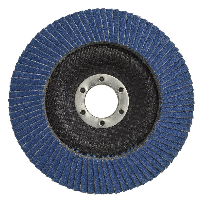 Sealey Flap Disc Zirconium125mm22mm Bore 60Grit FD12560 Sealey - Dynamic Drive