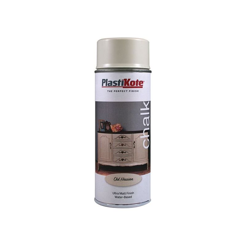 Plastikote Chalk Finish Spray Old Hessian 400ml PlastiKote - Dynamic Drive