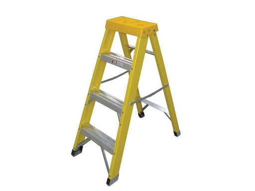 Zarges Fibreglass Swingback Steps Open, 1.05m Closed 1.18m 4 Rungs Zarges - Dynamic Drive