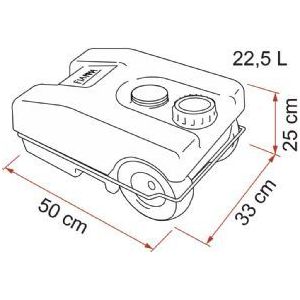 Fiamma Roll Tank 23 W (Waste) 02428A01- Fiamma - Dynamic Drive