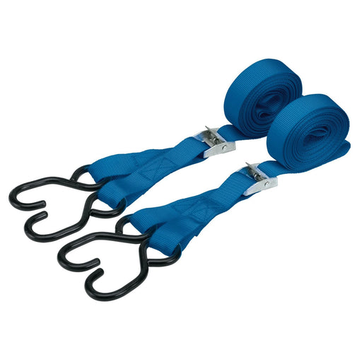 Draper Ratcheting Tie Down Straps, 5.0m x 25mm, 125kg (2 Piece) 60963 Draper - Dynamic Drive