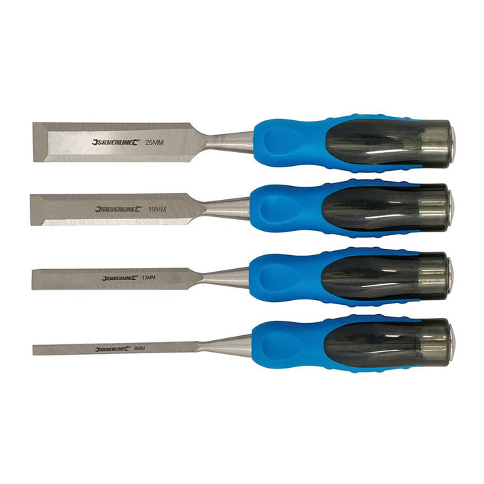 Silverline Expert Wood Chisel Set 4pce 4pce Silverline - Dynamic Drive