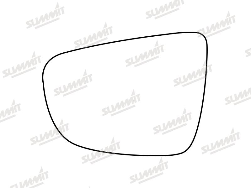 Summit Stick-On Standard Mirror Glass fits Kia Carens 13 to 17 LHS Summit - Dynamic Drive