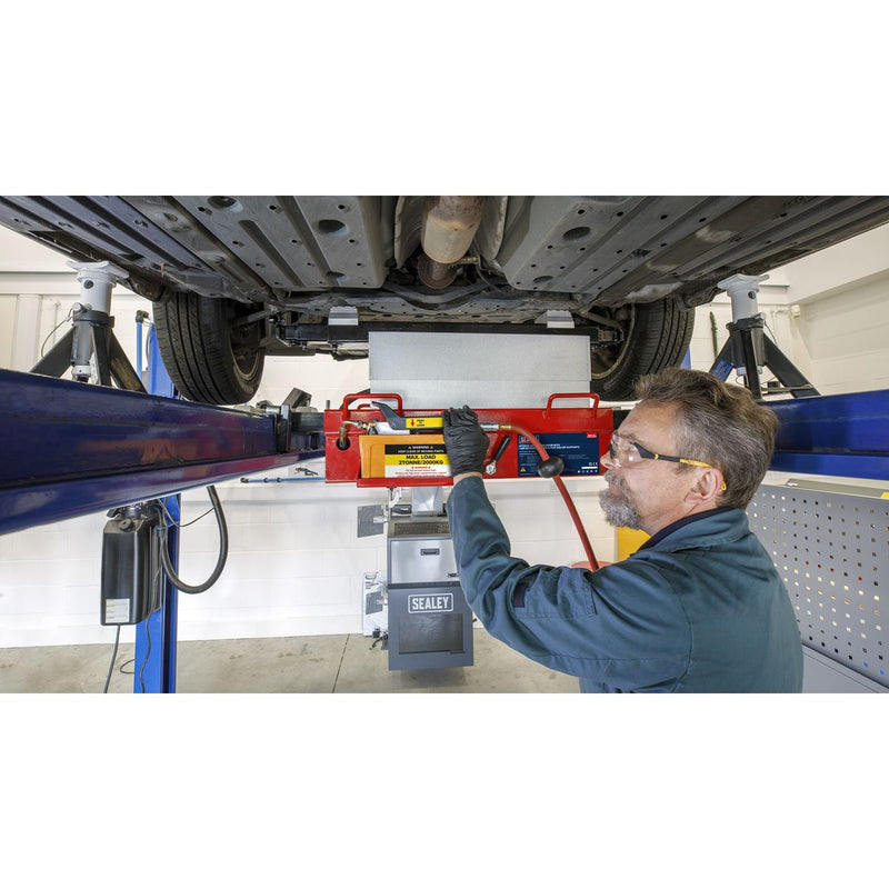 Sealey Air Jacking Beam 2 Tonne with Arm Extenders & Flat Roller Supports Sealey - Dynamic Drive