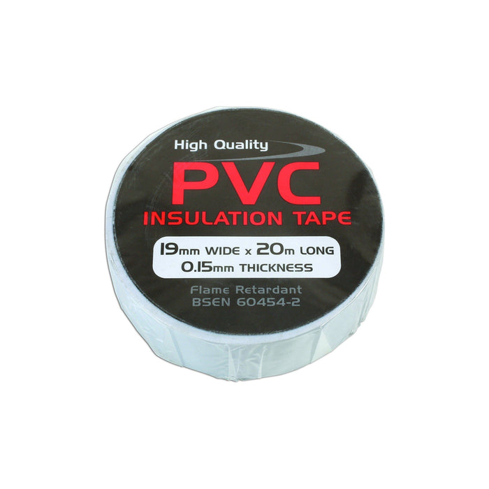 Tool Connection White PVC Insulation Tape 19mm x 20m 1pc 36894 Tool Connection - Dynamic Drive