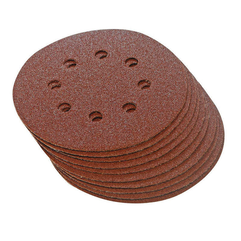 Silverline Hook & Loop Discs Punched 125mm 10pk 60 Grit Silverline - Dynamic Drive